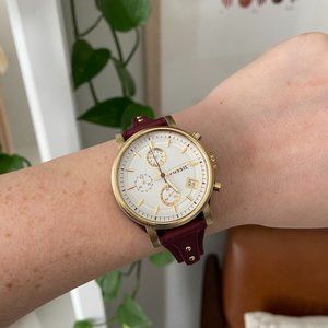 Fossil Boyfriend Chronograph Leather Ladies Watch
